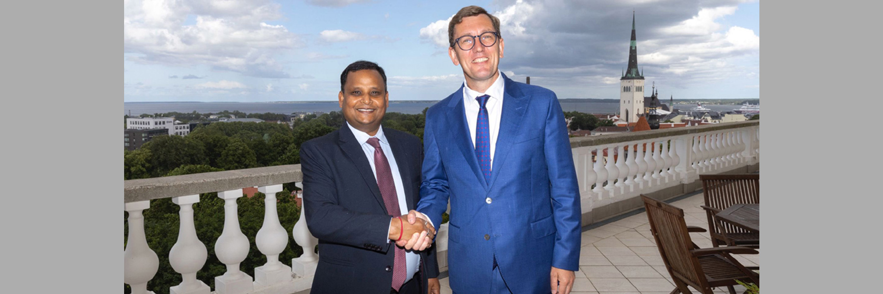 Ambassador Ashish Kumar Sinha with Prime Minister Kristen Michal