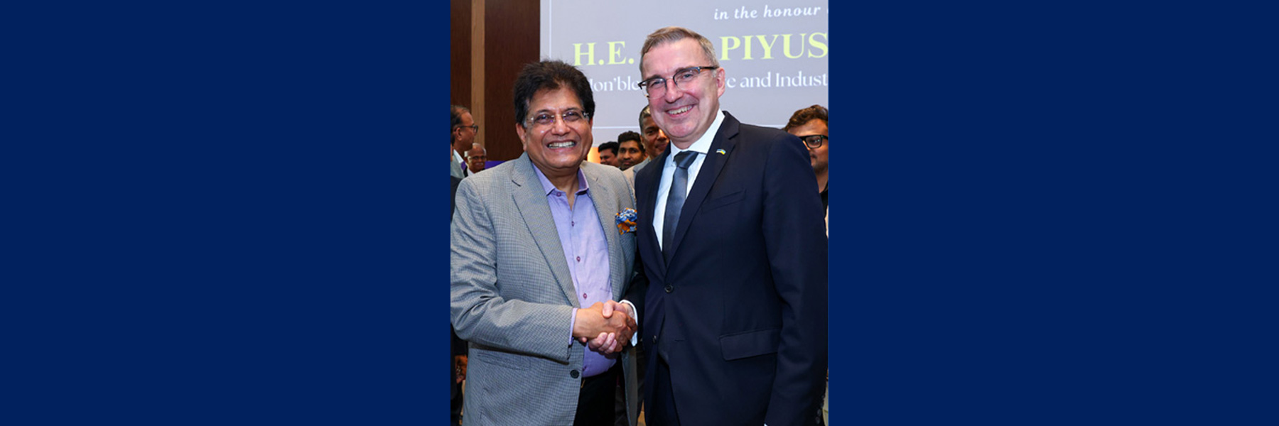 Minister Piyush Goyal meeting Minister Andres Sutt