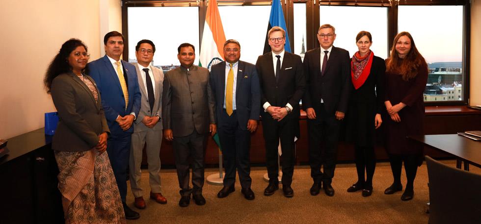 Delegations of India and Estonia at the 13th Foreign Office Consultations
