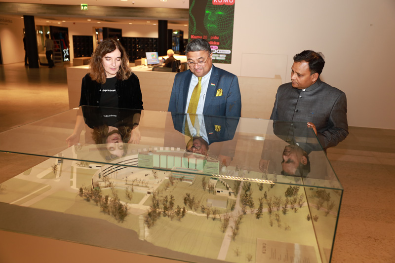 Secretary West Amb Sibi George visited KUMU Art Museum of Estonia