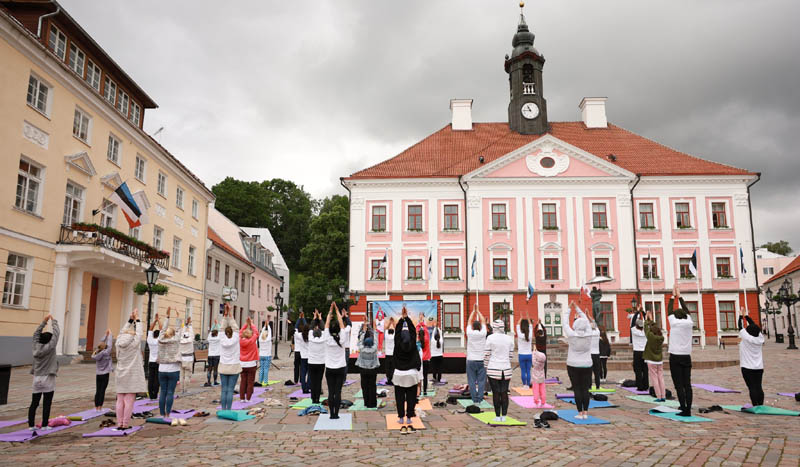 Celebration of 11th International Day of Yoga in Tartu